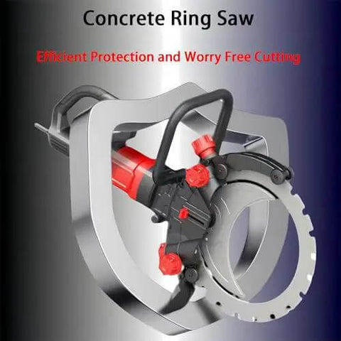 Heavy Duty Brushless Electric Concrete Circular Saw With Water Pump, 3000 Rpm High Speed Wet Cut Ring Tool For Blasting Through Tile Wood And Tough Brick Surfaces showing cutting blade and design.