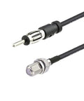 F To AM FM Adapter RG174 Coax Cable 12 Inch Pigtail Jumper For Radio Antenna RF Coaxial Cable Male To Female Connector