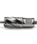 Side view of HSS annular cutter, 7/8-inch diameter with 3/4-inch Weldon shank