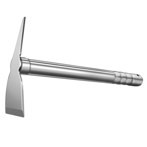 Lightweight Portable Garden Hoe And Steel Pickaxe Tool for Easy Weeding and Digging, silver stainless steel, ergonomic handle