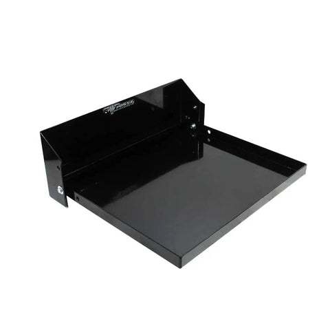 Fold Out Work Station Tray Cabinet For Garage And Trailer 16x14 Inch Tray Aluminum Powder Coated Black Made In USA Gear Up Portable