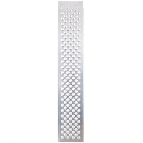 Top view of anti-slip surface on 2 Pack Aluminum Loading Ramps For Shed Use 4 Ft Long By 8.6 Inch Wide Heavy Duty 880 Lb Capacity