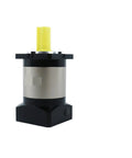 PLF60 60Mm High Precision Planetary Gearbox Reducer 50 To 1 Ratio with yellow output shaft for motor speed control.