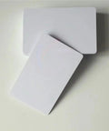 230 Pack White Blank Inkjet Printable Waterproof Plastic ID Card Replacement Sheets Compatible With Canon Printers showing two blank cards
