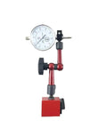 Magnetic Dial Indicator Holder And Bore Gauge Stand With 0.01 mm Graduation For Precise Measurements, Stable Magnetic Base For Dial Indicators, 8 mm Stem Compatibility, Great For Micrometer Tools And Accessories, red base