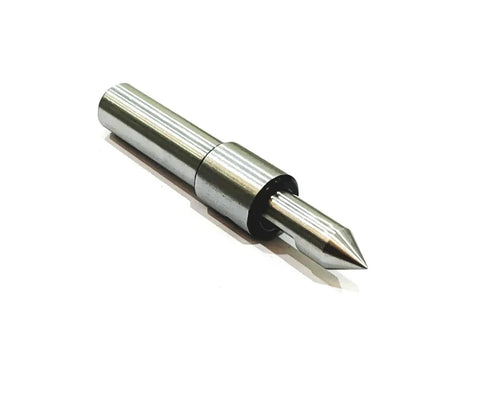 Pair Of Two Spring Center Tap Guide Tools Built For Lock Tight Alignment And Butter Smooth Threading On Lathe Mill Or Jig Bore Setups With Rock Solid Hardened Steel Construction, close-up of hardened steel tip.