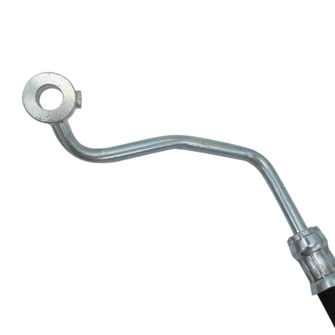 Close-up of hydraulic hose end for left-hand drive vehicles, GJ6A-32-420E, fitting 1.8L, 2.0L, and 2.3L engines, 2002-2007