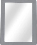 Magnetic Locker Mirror Grab And Go 5 By 7 Inches Portable Gray For School Lockers Refrigerators Bathrooms Cabinets Office And Workshop Use Sticks To Ferrous Metal Surfaces.