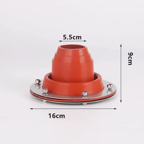 Stove Jack Tent Flashing Kit With High Temp Flexible Pipe Sealing, Heavy Duty Silicone With Stainless Rings And Nuts, 5.5cm x 16cm x 9cm