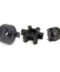 Aftermarket Beefed Up L Jaw Coupler Set With 5/8 Bore And 3/16 Keyway And 1-3/8 Bore And 1/4 Keyway Includes Rubber Insert