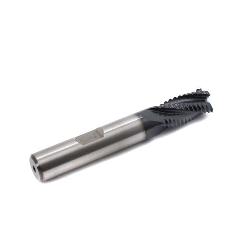 Roughing end mill, HSS square-nose, 4-flute, 3/8-in shank, 3/4-in flute length, 1 pc