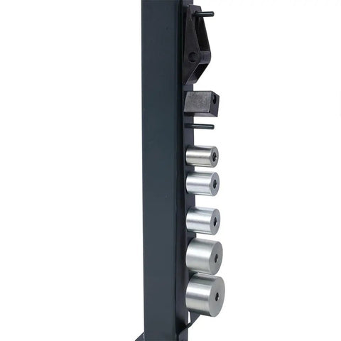 Heavy Duty Floor Metal Bender With 7 Dies, 44 Inch Telescoping Handle, detailed view of side-mounted dies for metal fabrication and DIY.