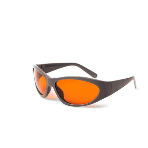 Heavy Duty Laser Safety Glasses For 532Nm And 1064Nm Beams Providing Rock Solid Optical Density Eye Protection Goggles with orange lenses.