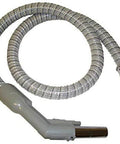 Replacement Vacuum Hose With Pistol Grip And Rocker Switch For Super J Style Hoses, Swivel Handle, Metal End Fitting, Grey