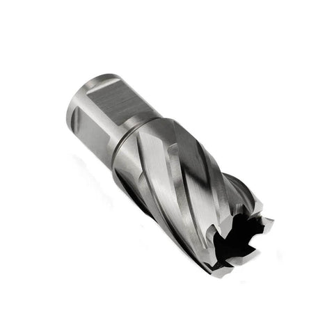 Oscarbide 7/8in annular cutter with Weldon shank, side view
