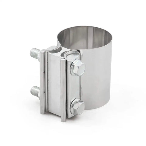Beefy 2.25 Inch Exhaust Clamp Set For Cars Dual Butt Joint Band Sleeve Connector Stainless Steel Muffler Clamp single piece