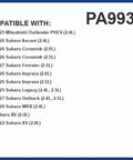 Compatibility chart for Engine Air Filter For Subaru Forester Crosstrek Outback Ascent Impreza Legacy And WRX 2017 To 2025
