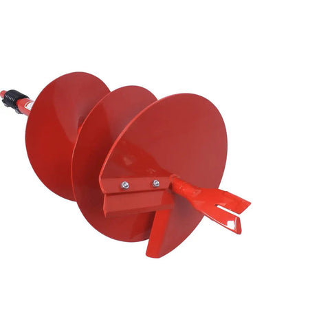 12 Inch Diameter Earth Auger Bit, 36 Inch Long With Fishtail Point And Patent Shock Spring, Abrasion Resistant Replaceable Cutting Blade