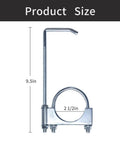 4 Piece Universal Exhaust Clamp With Hanger Fits 2.5 Inch Exhaust Pipe Bolt On Hanger Kit, 9.5in height illustration