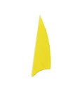 2 Inch Shield Shape Turkey Feather Fletching Left Ring For Hunting And Target Practice, Top Notch Pro Grade Yellow close-up