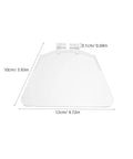 4 Piece Bench Grinder Eye Shield Replacement Panels For 6 Inch Grinders with dimensions in centimeters and inches