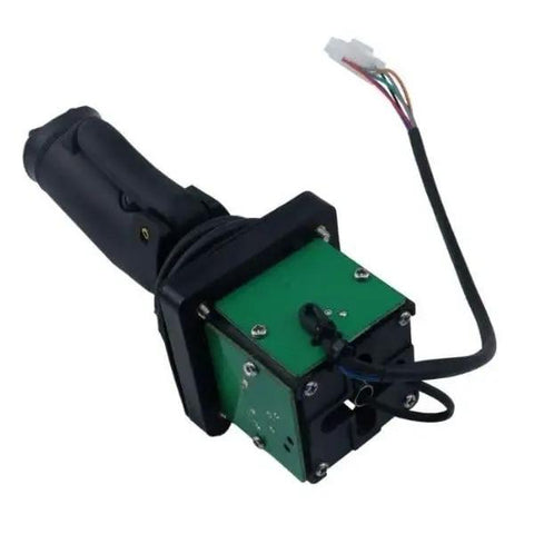Dual Axis Controller For JLG Boom Lift T350 T500J Replacement Part 1600452 hydraulic joystick with ergonomic grip and wiring.