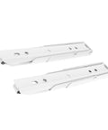 Folding Shelf Bracket Two Pack Spring Loaded Wall Mounted Shelf Support in cold rolled steel, heavy duty space saving hardware, 195x30x15 mm