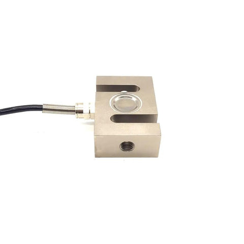 Dual Mode S Beam Load Cell For Compression And Tension Testing Workhorse High Accuracy Force Sensor With Oil Proof And Waterproof Seal 5kg Capacity Hermetically Sealed Ideal For Pressure And Load Measurements. compact metal S-beam load cell with cable, 5kg capacity