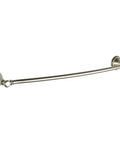 Cassidy 24 Inch Wall Mount Towel Bar with Brilliance Stainless Finish, heavy duty stainless steel bath hardware, side angle view.
