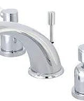 8 Inch Widespread Bathroom Faucet In Polished Chrome With Deck Mount 3 Hole Install 1.2 GPM Flow Durable Brass Zinc Alloy And ABS Construction