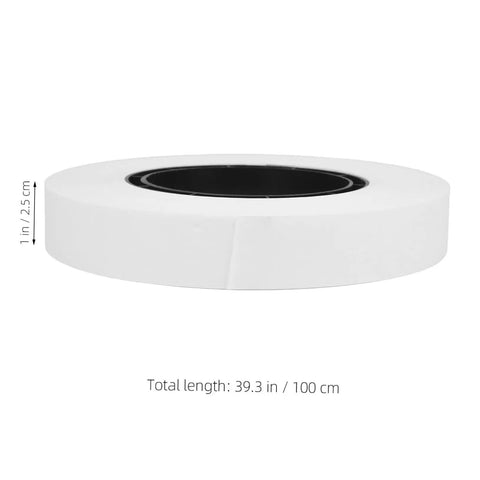 Heavy Duty Cash Strapping Tape Roll For Banknote Bundling And Shipping, side view of white tape, 1 inch width