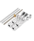 T8 Trapezoidal Lead Screw Kit With Linear Guide Shaft Support Set Featuring Stable Transmission Low Noise And Smooth Operation In Complete Integrated Assembly For Precision Projects, aluminum shaft set
