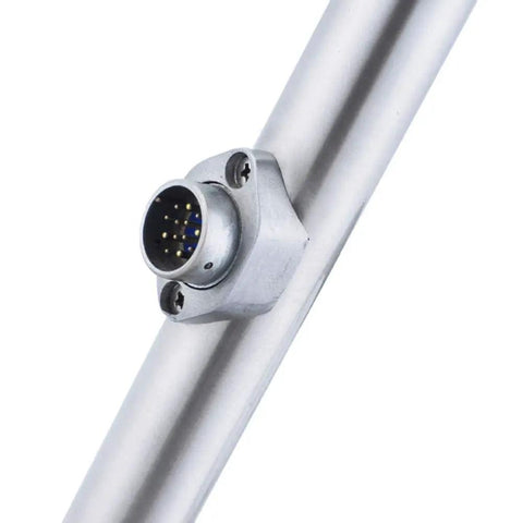 Hella Lightweight Golf Cart Featuring A Slick Three Wheel Swivel Design With Toughest Stainless Steel Frame For Effortless Course Cruising and Badass Fitness Gear Lugging close-up of stainless steel connector on frame.