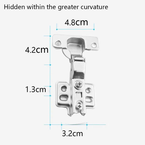 Dimensions of Soft Close Full Overlay Cabinet Hinges For Frameless Doors Heavy Duty Concealed Cup Hinge With Adjustable Damping