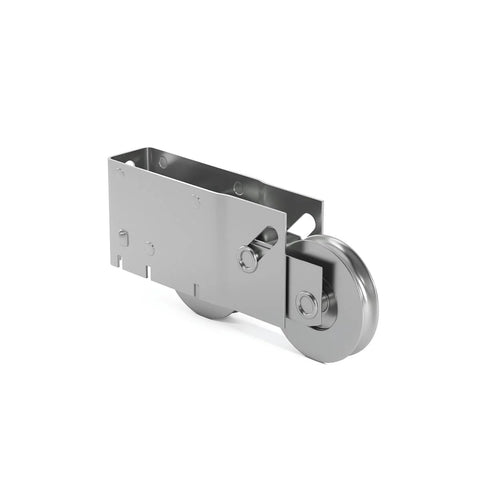 Side view of Patio Door Roller Tandem With One And A Half Inch Stainless Steel Wheels For Smooth Sliding Replacement Easy Install