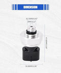 AC Pressure Sensor Switch And Pressure Transducer For Toyota And Lexus Plugs Right In Fits CT200H ES300H GS F GS350 IS350 dimensions