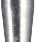 Front view: Ruby-tip contact point for dial test indicator; pink ruby ball tip, threaded top, chrome body