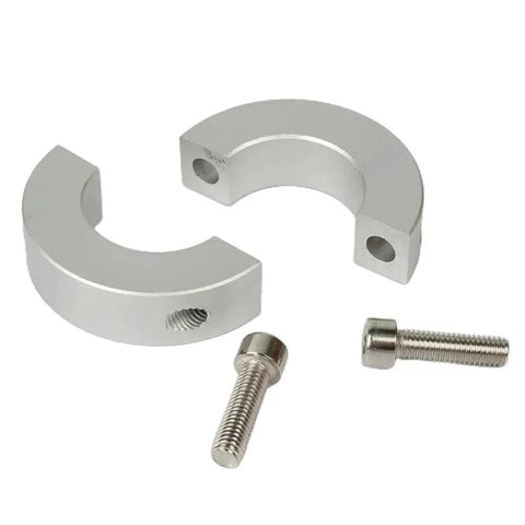 Heavy Duty Split Clamp Collar 25MM Aluminum Alloy Drill Depth Stop Ring with Bearing Backstop and screws for power tools.