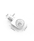 Small metal component with precise dimensions 16.8mm, 11.9mm, 8mm, 5mm marked, unrelated to Beefy Heavy Duty Shelf Brackets.