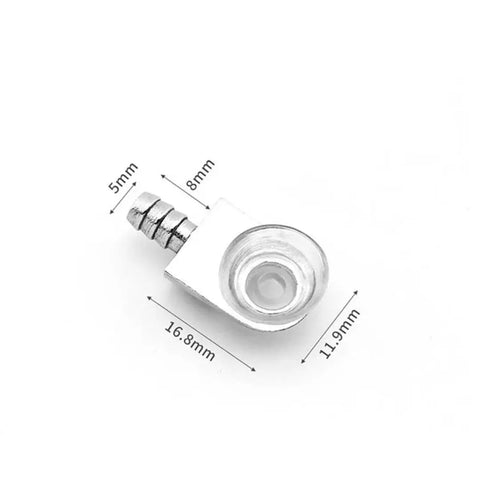 Small metal component with precise dimensions 16.8mm, 11.9mm, 8mm, 5mm marked, unrelated to Beefy Heavy Duty Shelf Brackets.