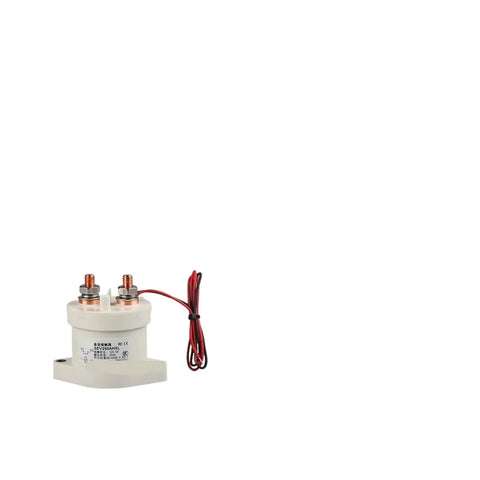 Heavy Duty Dc Contactor Relay Switch For Ev Charger featuring terminals and wires for 12 to 72 volt systems.