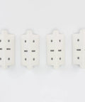 4 Pack Post Coupling Connectors For Muscle Rack Shelving System, Heavy Duty Steel Post Inserts shown in white