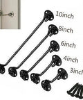 Heavy Duty Stainless Steel Hook And Eye Latch For Yard Gates And Entry Doors Rock Solid Security Grip showcased in various sizes with mounting screws.