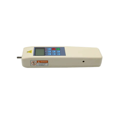 Push Pull Force G Portable Dynamometer Test Meter For Accurate Compression Readings 30N High Resolution Five Testing Modes Three Units Newton Kilogram Pound Peak Value Hold User Friendly No Nonsense To Use handheld beige unit with display and buttons