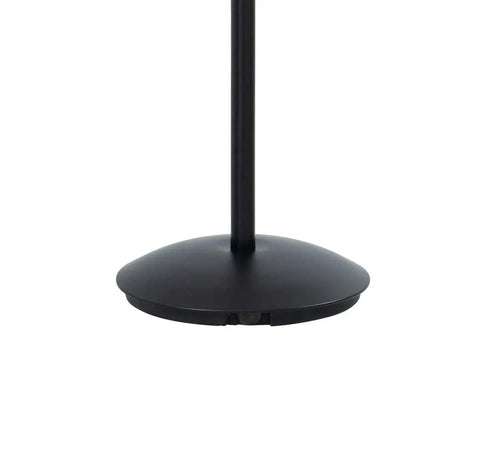 Base of Modern Torchiere Floor Lamp In Black With White Frosted Shade, 70 Inch Tall Uplight, 150 Watt Incandescent