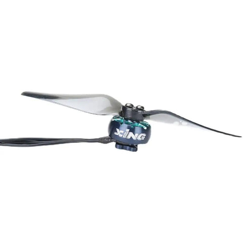 Side view of Beefed-Up Ultralight 1404 Brushless Motor 3800KV for Toothpick Drones with installed 3-inch propeller