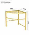 Space Saving Corner Clothes Rack For Laundry Room And Closet, Mounted Garment Organizer, gold finish, dimensions 30x30x50cm