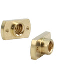 Close-up of Six Pack Brass T8 Nut For 8mm Trapezoidal Lead Screw 2mm Pitch 8mm Lead Ender 3 CR10 Series Z Axis CNC 3D Printer Parts