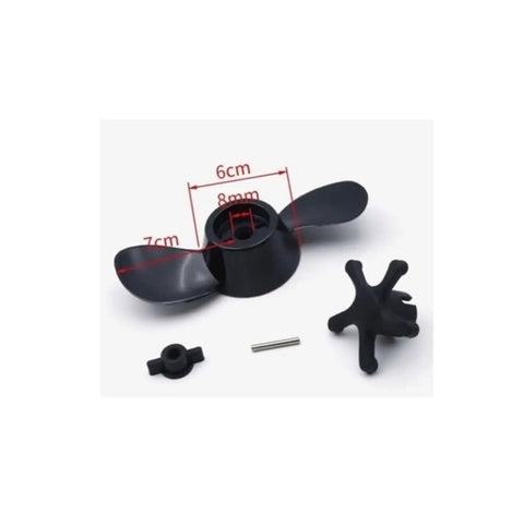 Two Blade Or Three Blade Plastic Propeller With Pin Nut For Electric Trolling Motors That Cranks Up Speed And Cuts Drain Fits Outboard Marine Motors Works With Aqua Marina Watersnake Black Boat Accessory 18lb