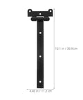 Beefy Heavy Duty T Shaped Gate Hinges With Black Finish For Smooth Quiet Operation And Scratch Resistant Coating Reinforced Design And Long Lifespan